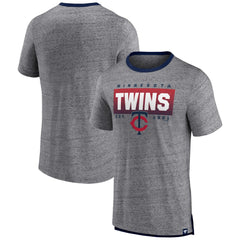 Minnesota Twins Iconic Team Element Speckled Ringer T-Shirt - Heathered Gray