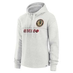 Chicago Blackhawks Fanatics Women's True Classics Legacy Quarter-Zip Hoodie