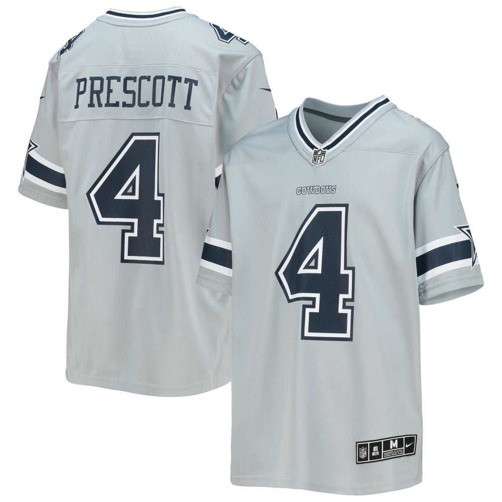 NFL Dallas Cowboys Dak Prescott Youth Inverted Team Game Jersey