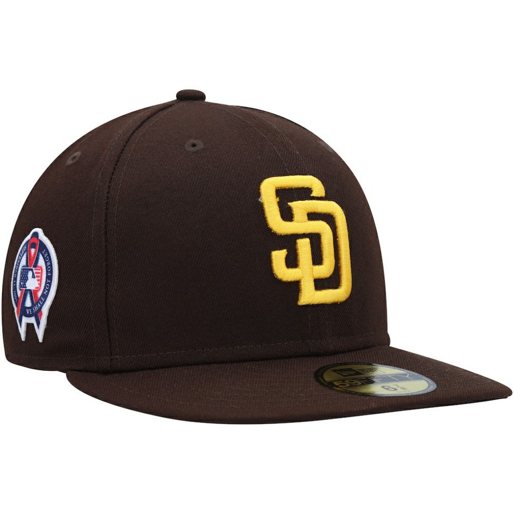 San Diego Padres 9/11 Memorial Side Patch 59FIFTY Fitted Hat - Brown | New Era
