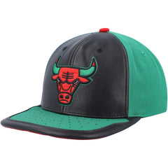 Chicago Bulls Day One Snapback Hat - Black/Green | Mitchell & Ness online