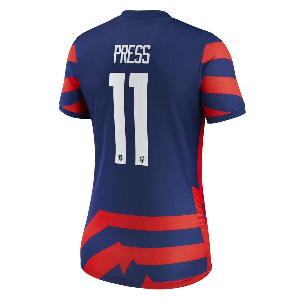Christen Press USWNT 2021/22 Away Vapor Match Jersey on sale - Blue