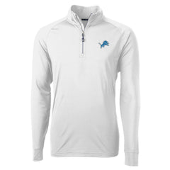 NFL Detroit Lions Cutter & Buck Adapt Eco Knit Quarter-Zip Pullover Jacket