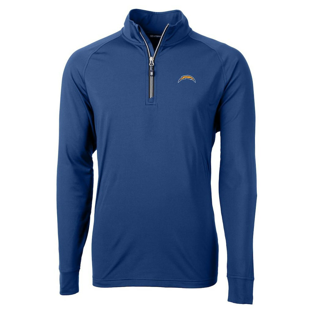 NFL Los Angeles Chargers Cutter & Buck Adapt Eco Knit Quarter-Zip Pullover Jacket