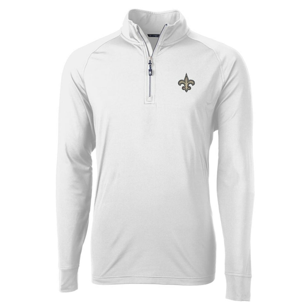 NFL New Orleans Saints Cutter & Buck Adapt Eco Knit Quarter-Zip Pullover Jacket