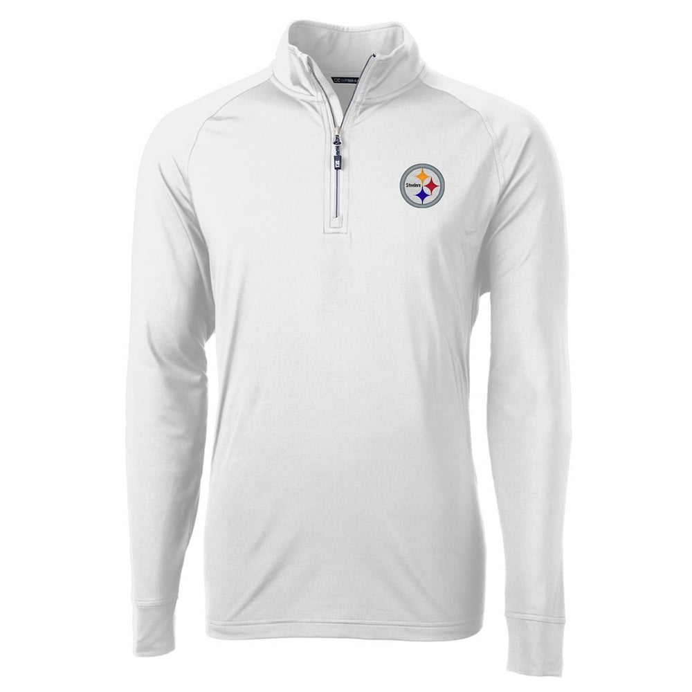NFL Pittsburgh Steelers Cutter & Buck Adapt Eco Knit Quarter-Zip Pullover Jacket
