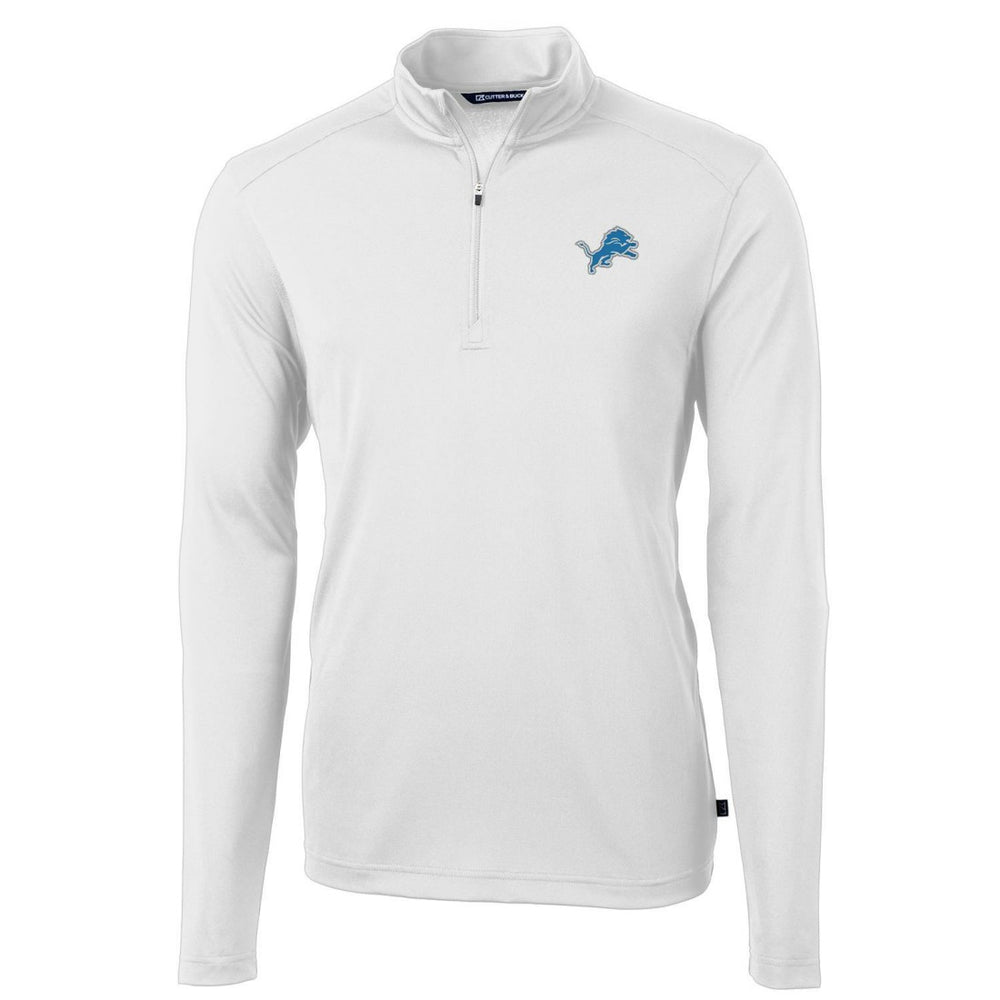 NFL Detroit Lions Cutter & Buck Virtue Eco Pique Recycled Quarter-Zip Pullover Jacket