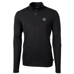 NFL New Orleans Saints Cutter & Buck Virtue Eco Pique Recycled Quarter-Zip Pullover Jacket