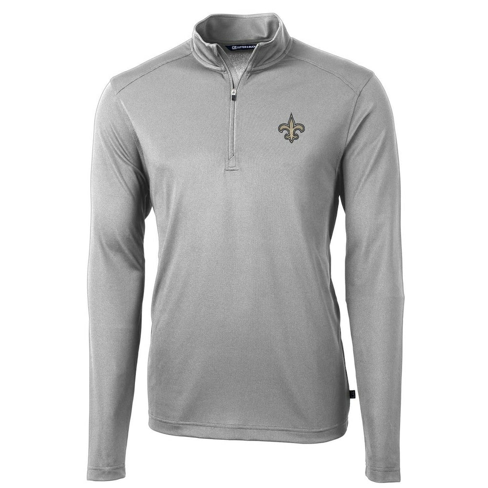 NFL New Orleans Saints Cutter & Buck Virtue Eco Pique Recycled Quarter-Zip Pullover Jacket