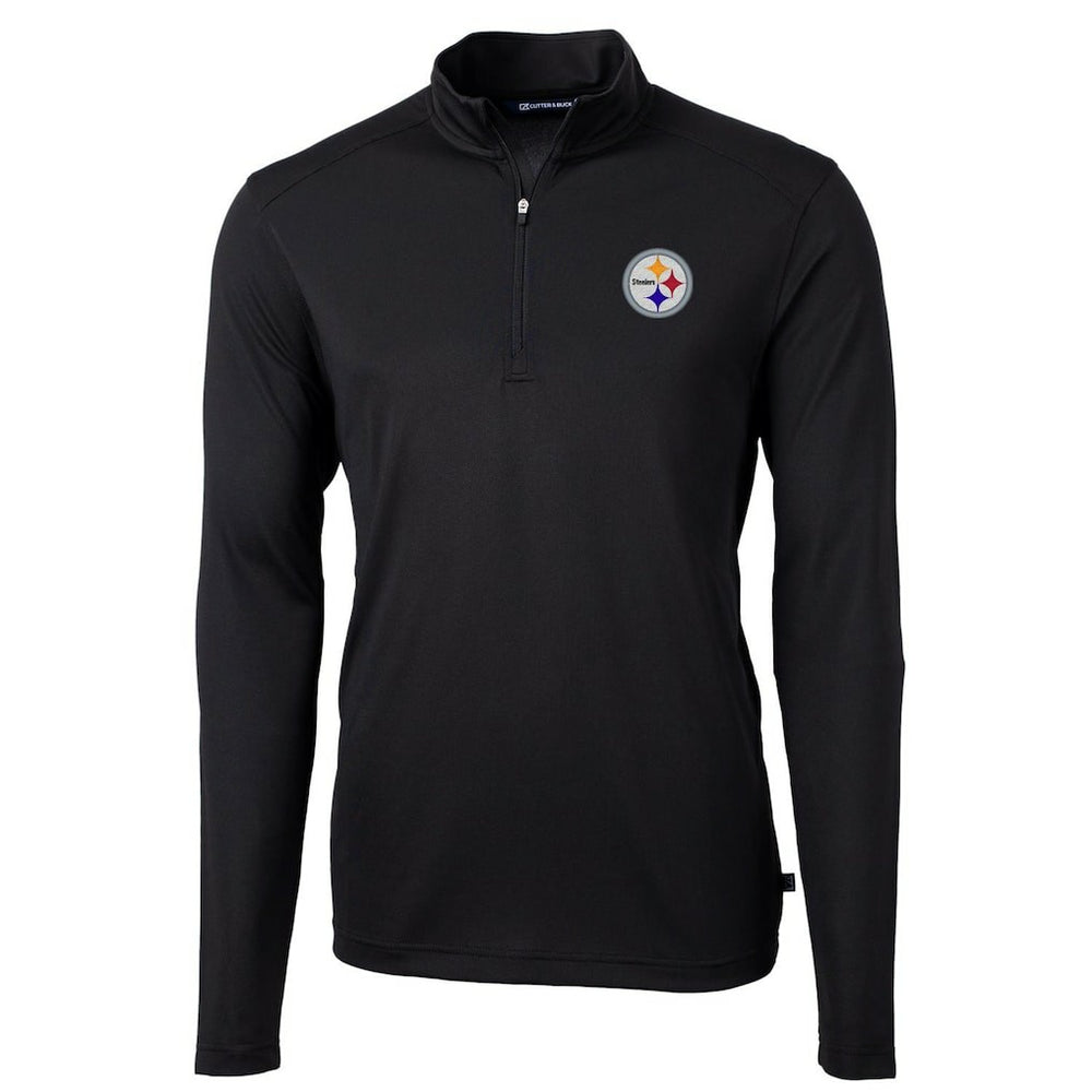 NFL Pittsburgh Steelers Cutter & Buck Virtue Eco Pique Recycled Quarter-Zip Pullover Jacket
