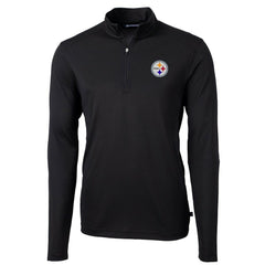 NFL Pittsburgh Steelers Cutter & Buck Virtue Eco Pique Recycled Quarter-Zip Pullover Jacket