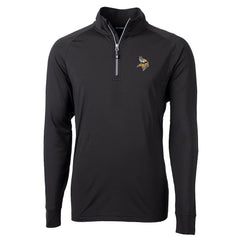 NFL Minnesota Vikings Cutter & Buck Big & Tall Adapt Eco Knit Quarter-Zip Pullover Jacket