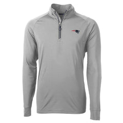 NFL New England Patriots Cutter & Buck Big & Tall Adapt Eco Knit Quarter-Zip Pullover Jacket
