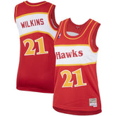 Dominique Wilkins Atlanta Hawks Women's Hardwood Classics Swingman Jersey - Red | Mitchell & Ness on sale