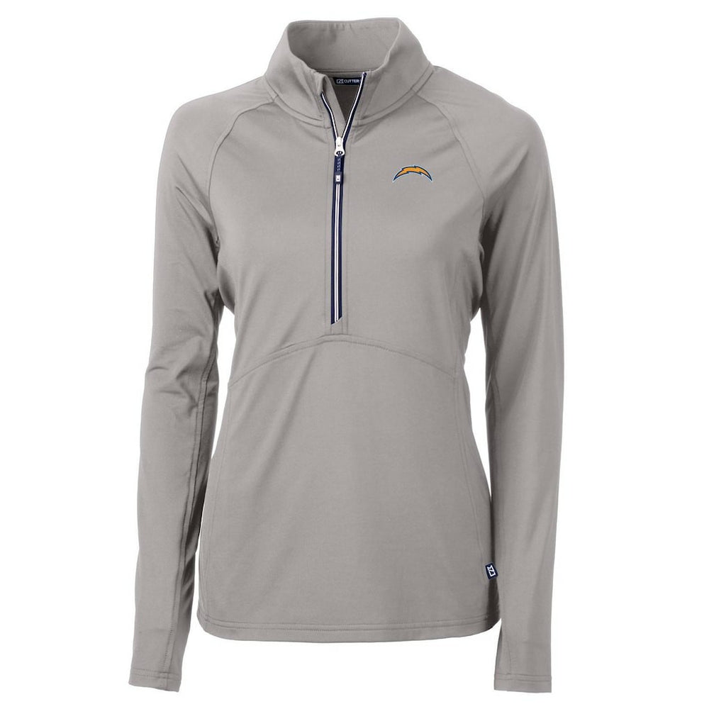 NFL Los Angeles Chargers Cutter & Buck Women's Adapt Eco Knit Half-Zip Pullover Jacket
