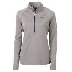 NFL Los Angeles Chargers Cutter & Buck Women's Adapt Eco Knit Half-Zip Pullover Jacket