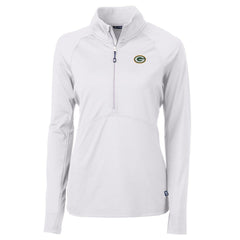 NFL Green Bay Packers Cutter & Buck Women's Adapt Eco Knit Half-Zip Pullover Jacket