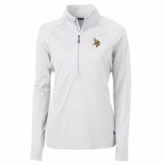 NFL Minnesota Vikings Cutter & Buck Women's Adapt Eco Knit Half-Zip Pullover Jacket