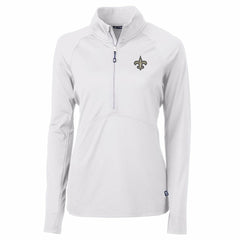 NFL New Orleans Saints Cutter & Buck Women's Adapt Eco Knit Half-Zip Pullover Jacket