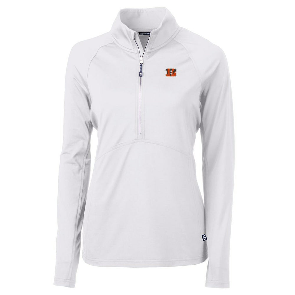 NFL Cincinnati Bengals Cutter & Buck Women's Adapt Eco Knit Half-Zip Pullover Jacket