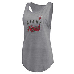 Miami Heat Women's Quality Time Open Scoop Neck Tri-Blend Tank Top - Heathered Gray | Fanatics cheap