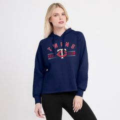 Minnesota Twins Women's Perfect Play Raglan Pullover Hoodie - Navy