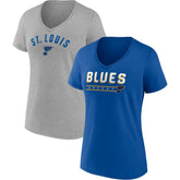 St. Louis Blues Fanatics Women's Parent 2-Pack V-Neck T-Shirt Set