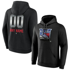 New York Rangers Personalized Midnight Mascot Logo Pullover Hoodie
