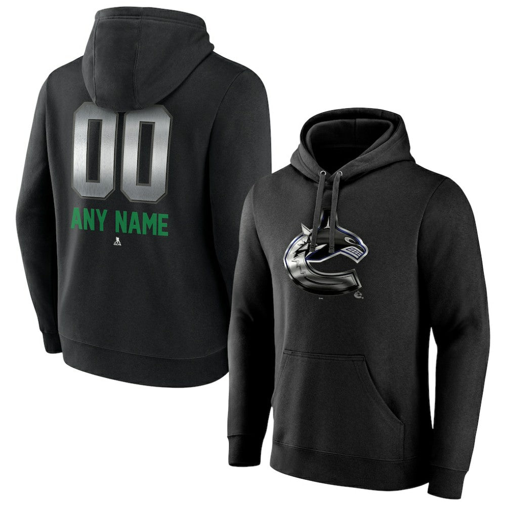 Vancouver Canucks Personalized Midnight Mascot Logo Pullover Hoodie