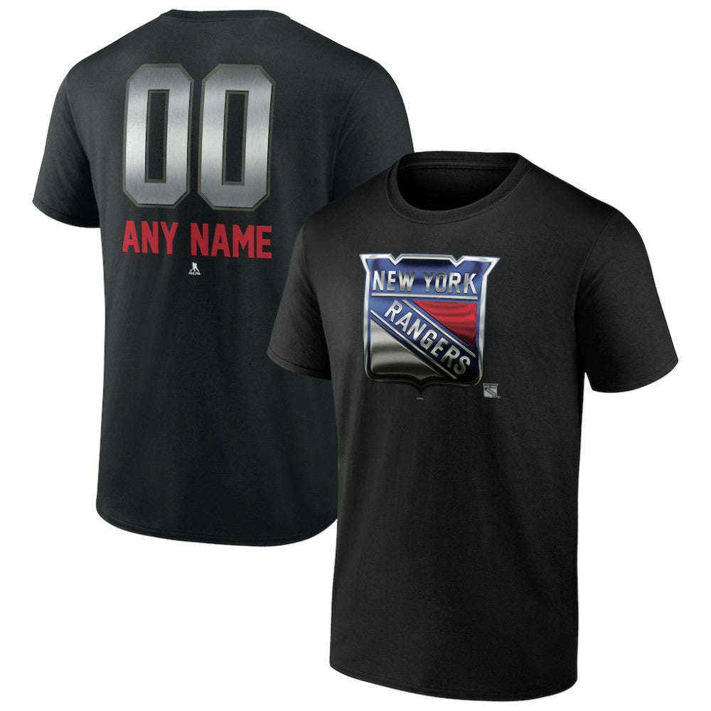 New York Rangers Personalized Midnight Mascot Logo T-Shirt