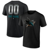 San Jose Sharks Personalized Midnight Mascot Logo T-Shirt