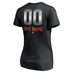 Philadelphia Flyers Women's Personalized Midnight Mascot Logo V-Neck T-Shirt