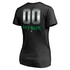 Vancouver Canucks Women's Personalized Midnight Mascot Logo V-Neck T-Shirt