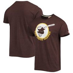 San Diego Padres Homage Hand-Drawn Logo Tri-Blend T-Shirt - Brown