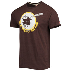 San Diego Padres Homage Hand-Drawn Logo Tri-Blend T-Shirt - Brown