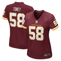 NFL Washington Commanders Shaka Toney Washington Football Team Women's Game Jersey