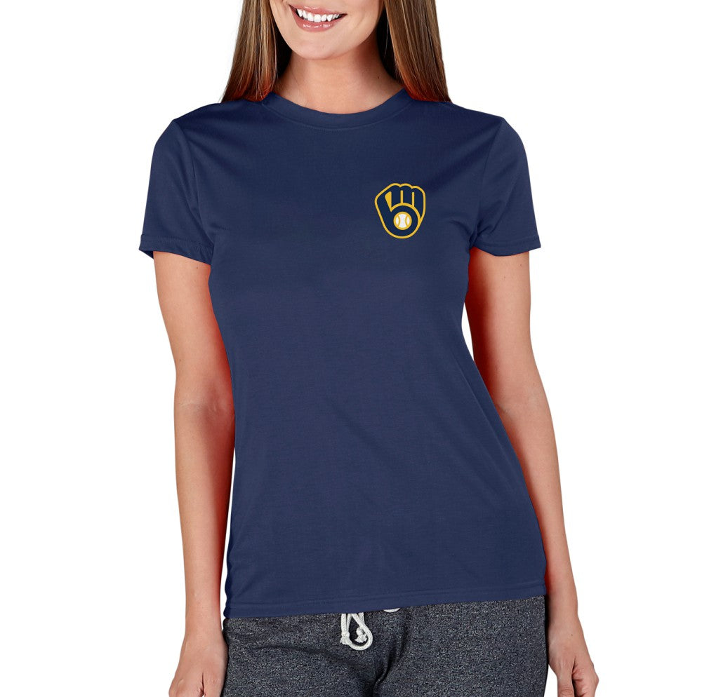Milwaukee Brewers Concepts Sport Women's Marathon Knit Top - Navy