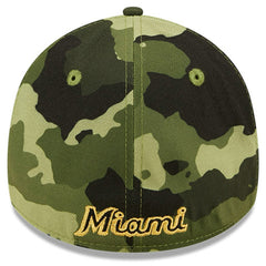 Miami Marlins 2022 Armed Forces Day 39THIRTY Flex Hat - Camo | New Era