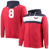 Alexander Ovechkin Washington Capitals Profile Big & Tall Colorblock Full-Zip Hoodie