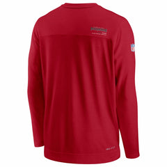 NFL Tampa Bay Buccaneers Sideline Coach Chevron Lock Up Long Sleeve V-Neck Performance T-Shirt