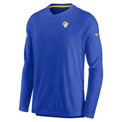 NFL Los Angeles Rams Sideline Coach Chevron Lock Up Long Sleeve V-Neck Performance T-Shirt
