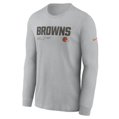 NFL Cleveland Browns Sideline Infograph Lock Up Performance Long Sleeve T-Shirt