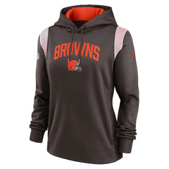 NFL Cleveland Browns Women's Sideline Stack Performance Pullover Hoodie
