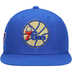 Philadelphia 76ers 50th Anniversary Snapback Hat - Royal | Mitchell & Ness on sale