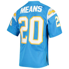 NFL Los Angeles Chargers Natrone Means 1994 Authentic Throwback Retired Player Jersey