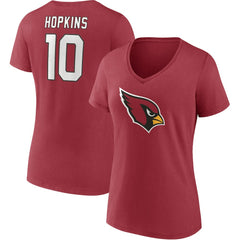 NFL Arizona Cardinals DeAndre Hopkins Women's Player Icon Name & Number V-Neck T-Shirt