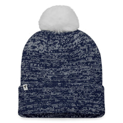 Boston Red Sox Women's Iconic Cuffed Knit Hat with Pom - Navy/White