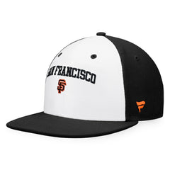 San Francisco Giants Iconic Color Blocked Fitted Hat - White/Black
