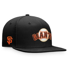 San Francisco Giants Iconic Team Patch Fitted Hat - Black