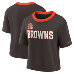 NFL Cleveland Browns Women's High Hip Fashion Cropped Top